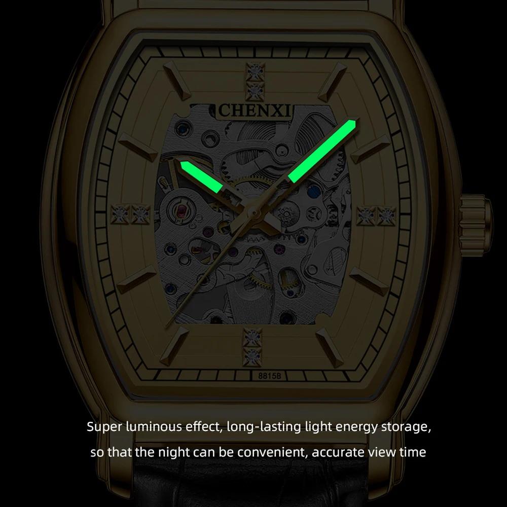 Модные полые часы для мужчин, роскошные деловые часы, мужские водонепроницаемые механические наручные часы Relogio Masculino