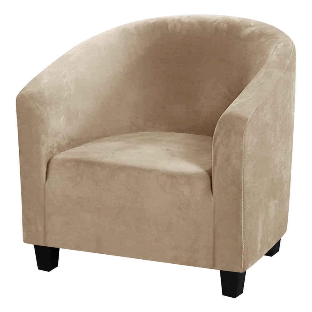 Одноместный чехол на диван из стрейч-бархата - Серебристая лиса