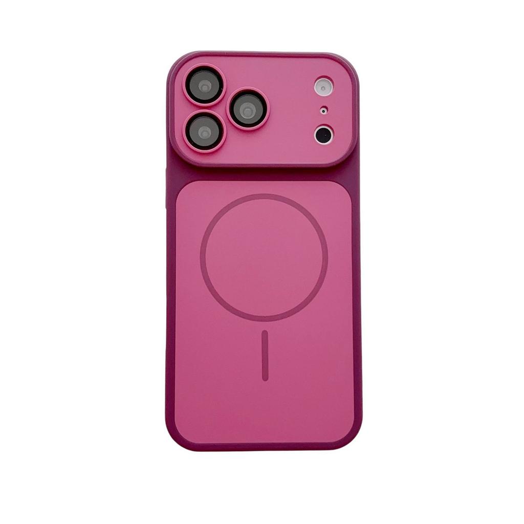 Применимо к чехлу для мобильного телефона iPhone17PROMAX, двухцветный, матовый, приятный на ощупь, с магнитной застежкой, Apple 18, с пленкой для объектива, противоударный 16