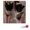 Sexy Lace Strap Embroidered Flower Women's Thong See Through Mesh Pure Desire Style Women's Low Waist Triangle Pants