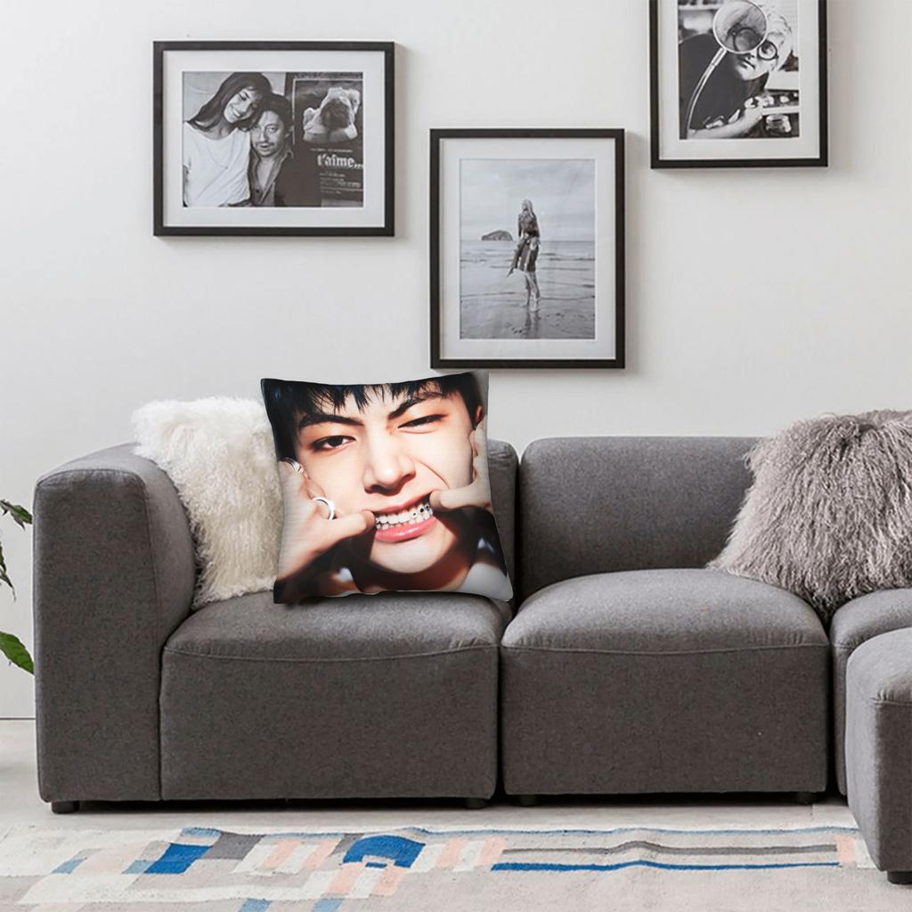Jay Kpop Style Boy Pillow Case Soft Pillow Cover Kawaii Cushion Cover For Sofa Couch Bed Living Room