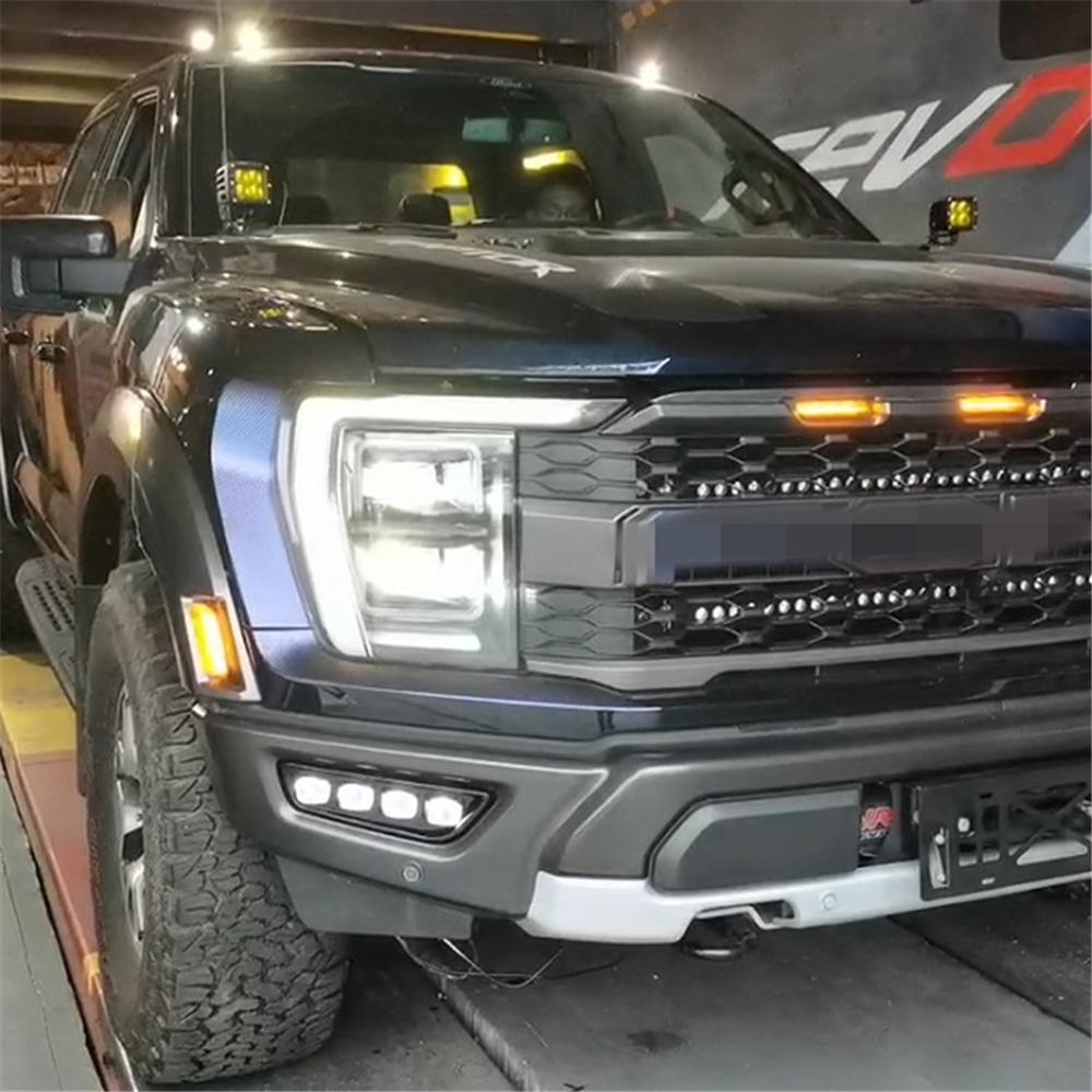 LED Bumper Driving Running Lights Flowing Turn Headlight For Ford F150 Raptor 22