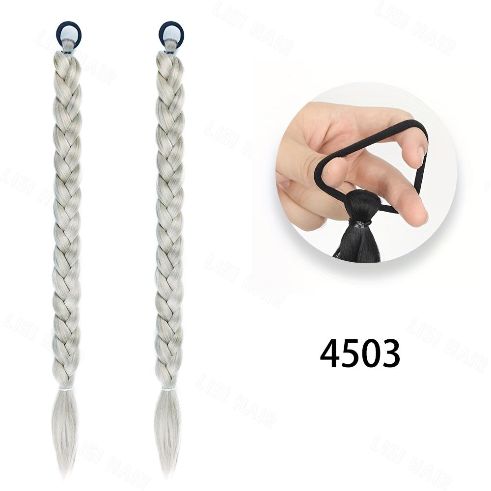 Синтетические волосы с резинкой, накладные волосы, натуральный вид, прямые, длинные, плетеные, хвостики для женщин, для вечеринок, ежедневного использования