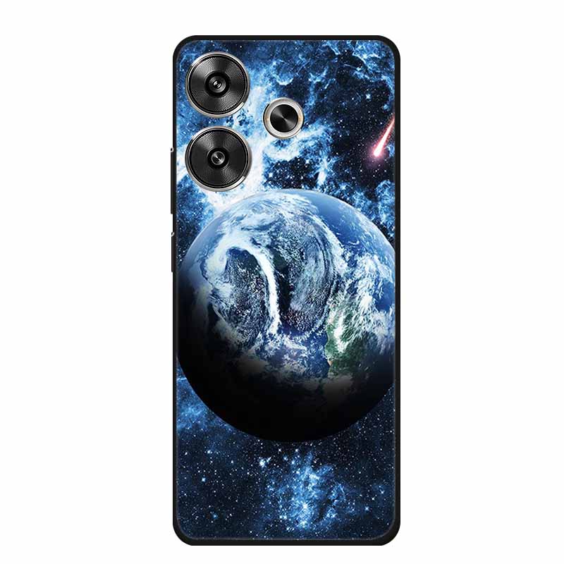 6.79" For Poco M6 4G Case POCOM6 Phone Cover Black Silicone Soft Back Cover Case For Xiaomi Poco M6 4G Case M 6 Protective Coque