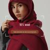 Double-Sided Wool Hooded Cape and Scarf for Women - Versatile Autumn/Winter Shawl