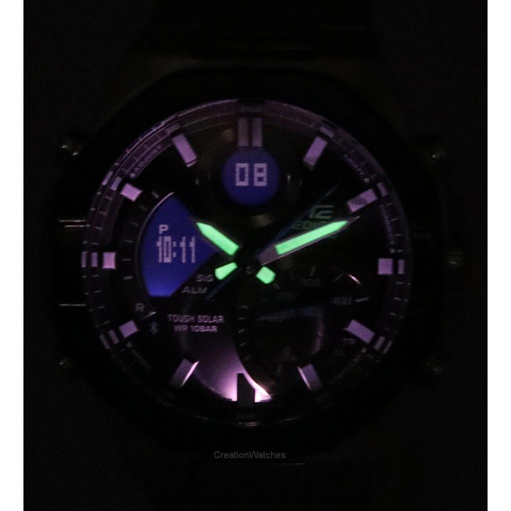 Casio Edifice Mobile Link аналоговые цифровые серые циферблаты солнечные ECB-950DB-1A 100M мужские часы