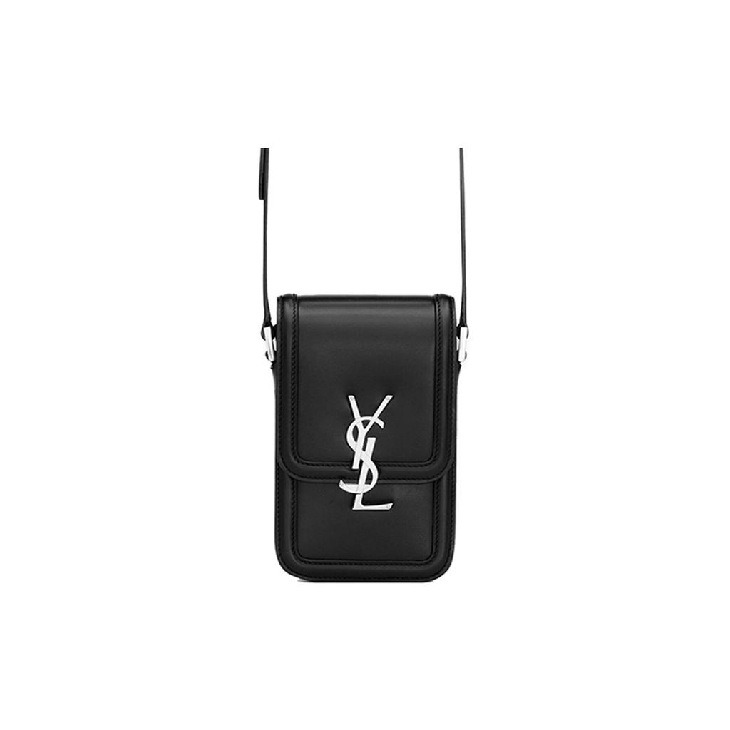 Saint Laurent Solferino Purse Case Black Men Pouches 753963-0SX0E-1000