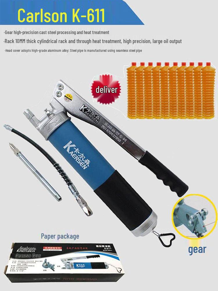 Смазочный пистолет Carlson с молнией: Маслянка-шприц с механической смазкой для цепи мини-экскаватора