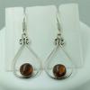 Tiger Eye Gemstone 925 Sterling Silver Plated Hook Earrings Jewelry NST-J2H1101