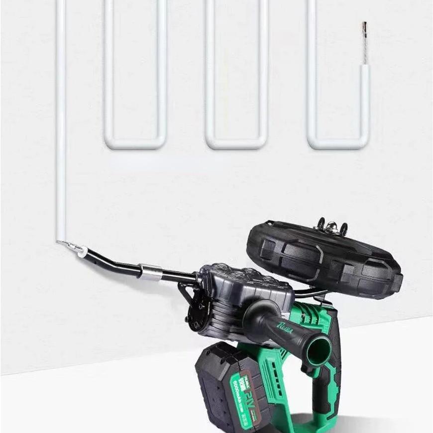 Бесщеточный нитевдеватель Портативный электрический нитевдеватель Инструменты для скрытой протяжки труб Электрическая тянущая машина