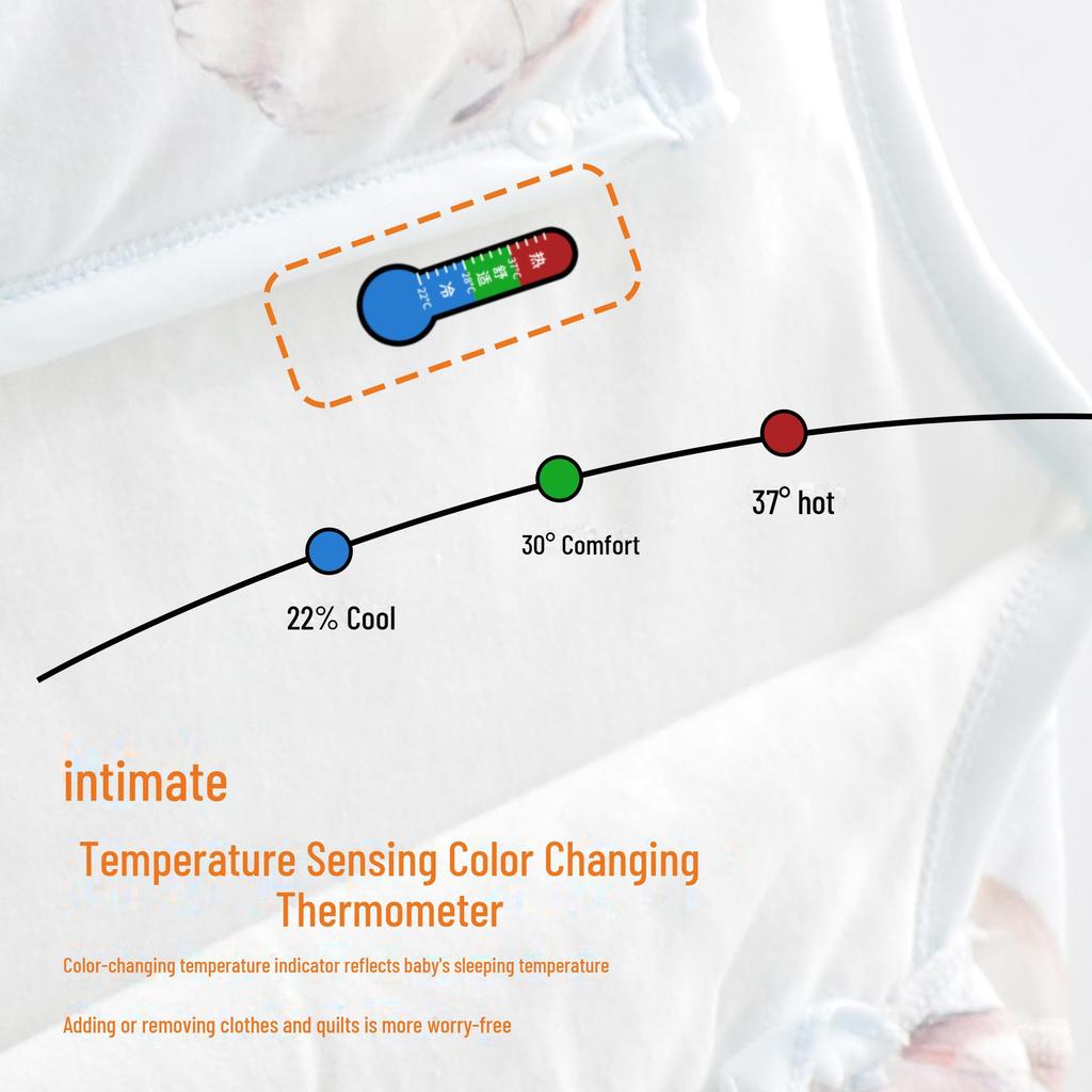 Yiri Infant Split-Leg Pure Cotton Sleeping Bag - Warm, Anti-Kick, Quilted, Long-Sleeve for Autumn & Winter