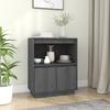 VidaXL Buffet Grey 60x34x75 Cm Solid Pine Wood