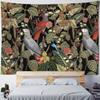 Bohemian Hippie Tropical Plant Psychedelic Flower & Bird Oil Painting Tapestry Table Mat Home Decoration Fabric Mural