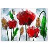 Canvas Print Red Poppies Watercolour