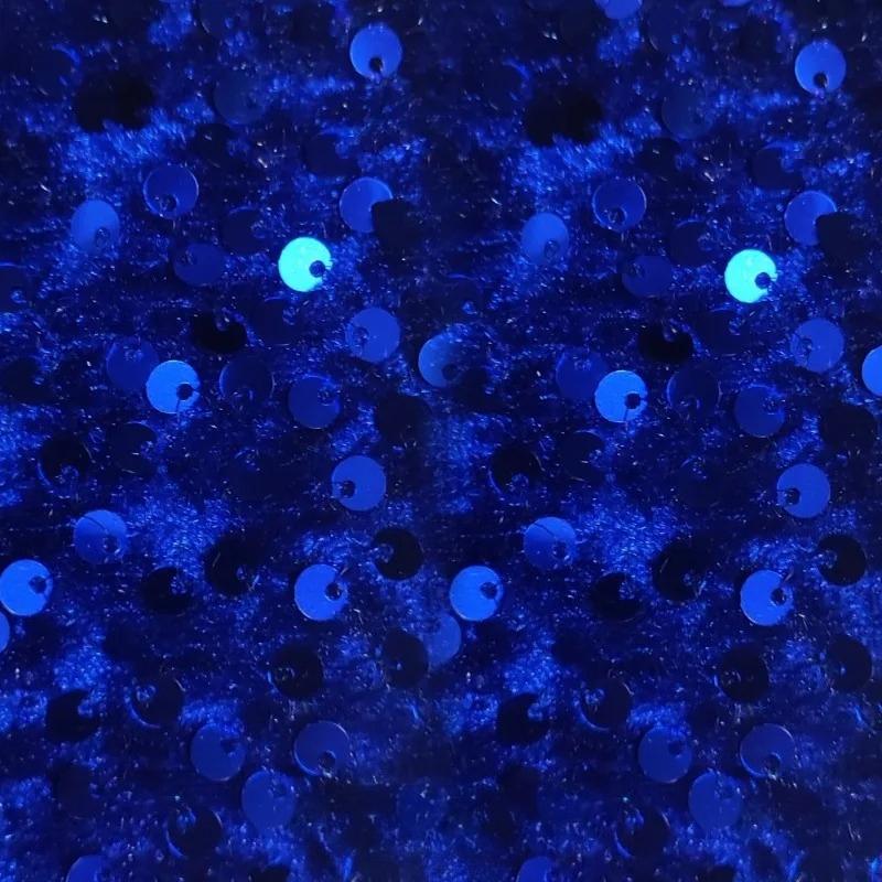 5mm Sequin Evening Gowns Encrypt Shining Fabric Stretch Velvet Fabrics For DIY Wedding Elegant Party Dresses handmade DIY, etc