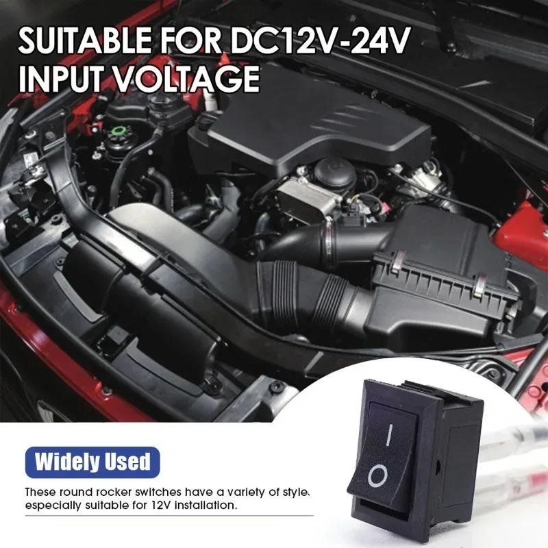Круглый/Квадратный Тумблер ВКЛ/ВЫКЛ SPST 2-контактный с проводами DC12V-24V Электрический переключатель для Автомобилей, Лодок, Домов на Колесах