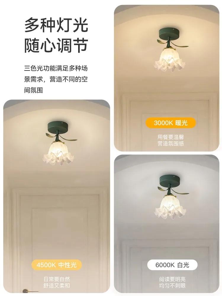 Японские пасторальные потолочные светильники, кованые железные потолочные светильники для крыльца, потолочные светильники для кухни, домашнее освещение 110–265 В