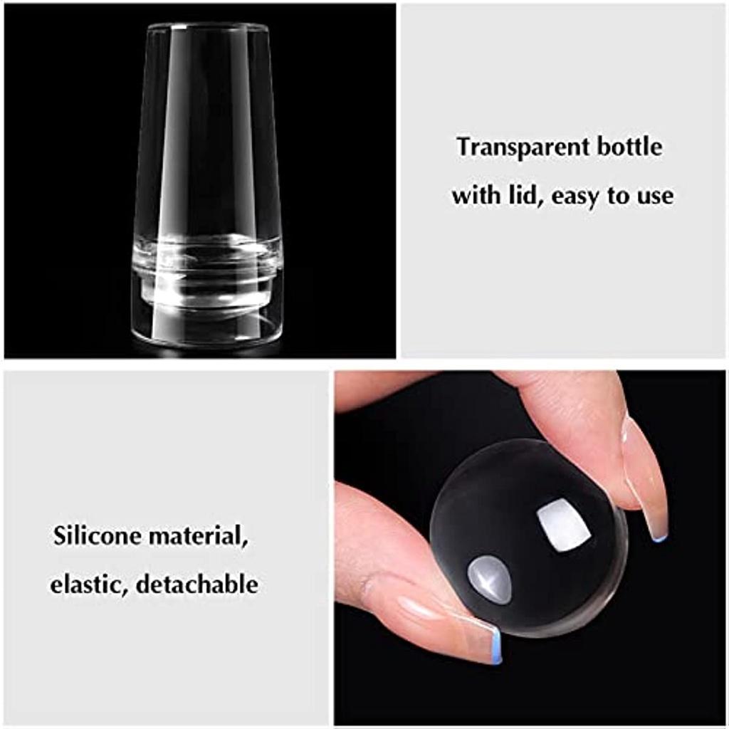 Штамповка для дизайна ногтей Инструменты для штампования ногтей Головка силиконового желе Стампер Французские подушечки для ногтей со скребком Стампон для дизайна ногтей Желе для дизайна ногтей Мягкий дизайн ногтей Sta