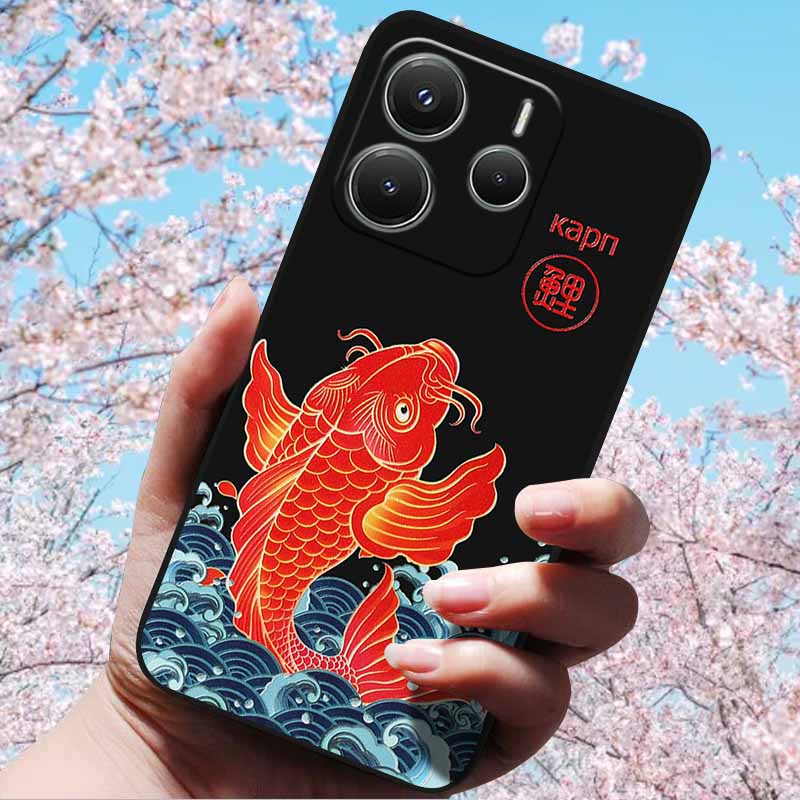 Для Xiaomi Redmi Note 14 5G 4G Чехлы 3D Рельефные Тисненые Ретро Мягкие Силиконовые Чехлы Для Redmi Note 14 5G Глобальная Версия 3D Чехлы