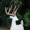 Хрустальный олень, рождественский лесной лось, белая вспышка, золото, декор десертного стола для дома