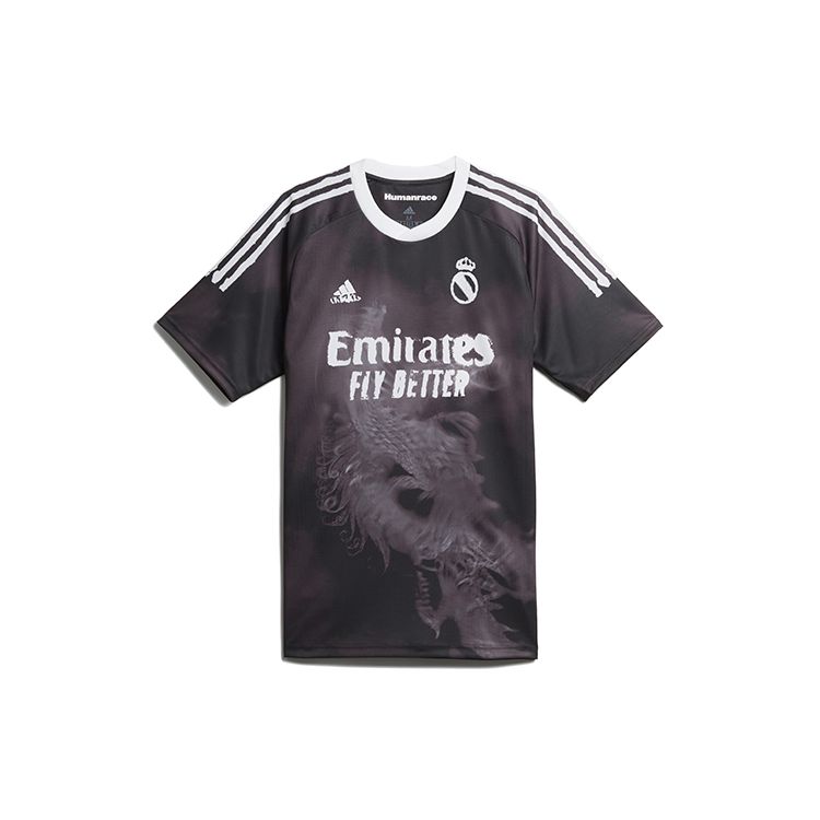 Adidas Джерси Real Madrid Human Race, черный/белый, мужская уличная одежда GJ9110