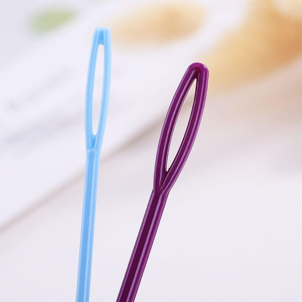 Plastic Plastic Needles DIY Craft Sewing Needle Tool ABS Knitting Needles  Kids DIY Toys