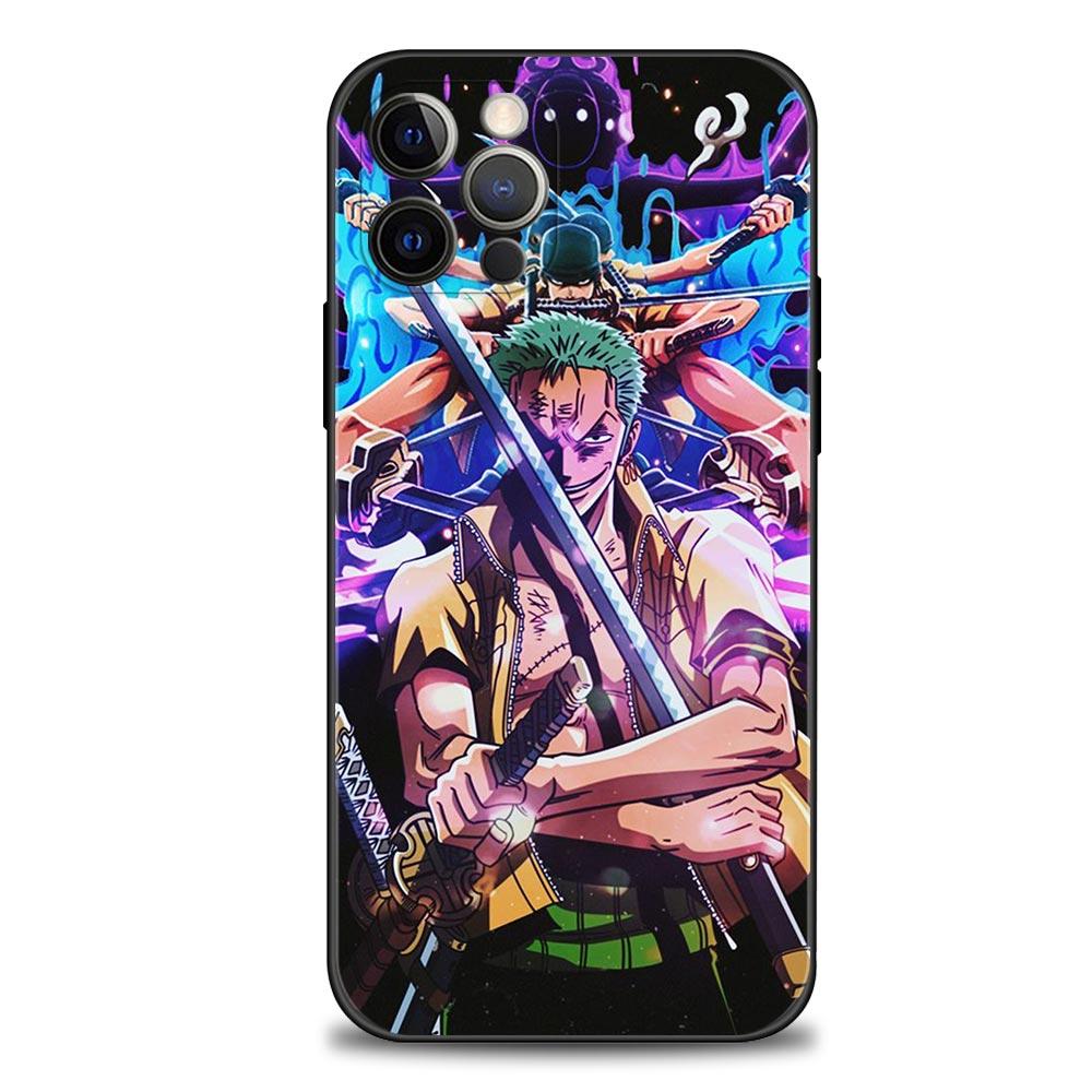 Чехол для телефона для iPhone 12 13 11 pro max XR X XSmax 8 7 6 6s plus SE 5 5s силиконовый чехол Funda японского аниме One Piece Луффи Зоро