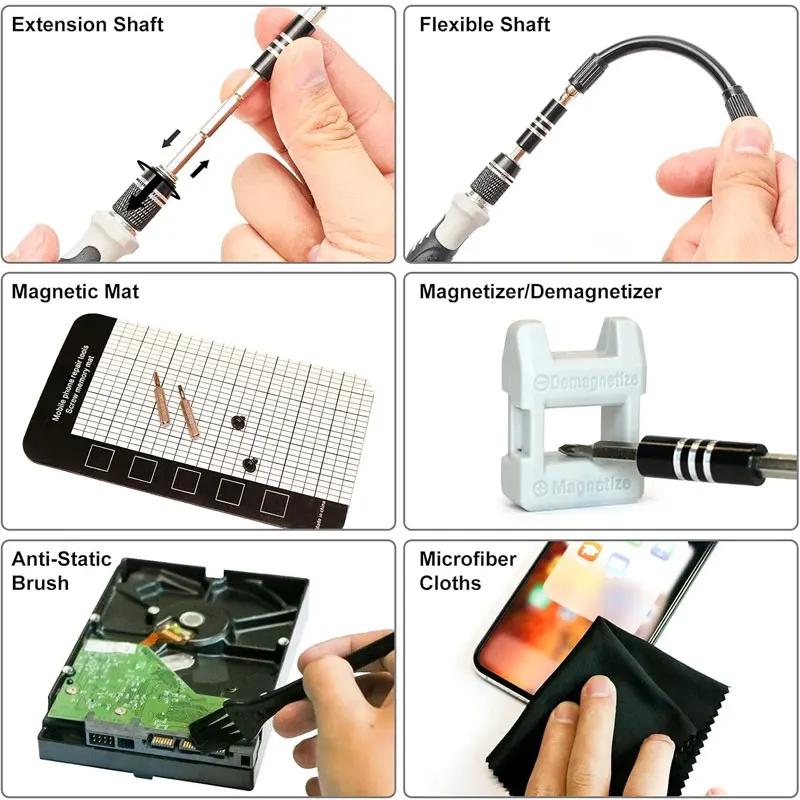 115 In 1 Precision Screwdriver Set PRO Electronics Magnetic Repair Tool Kit With Case For Repair Computer PC Household
