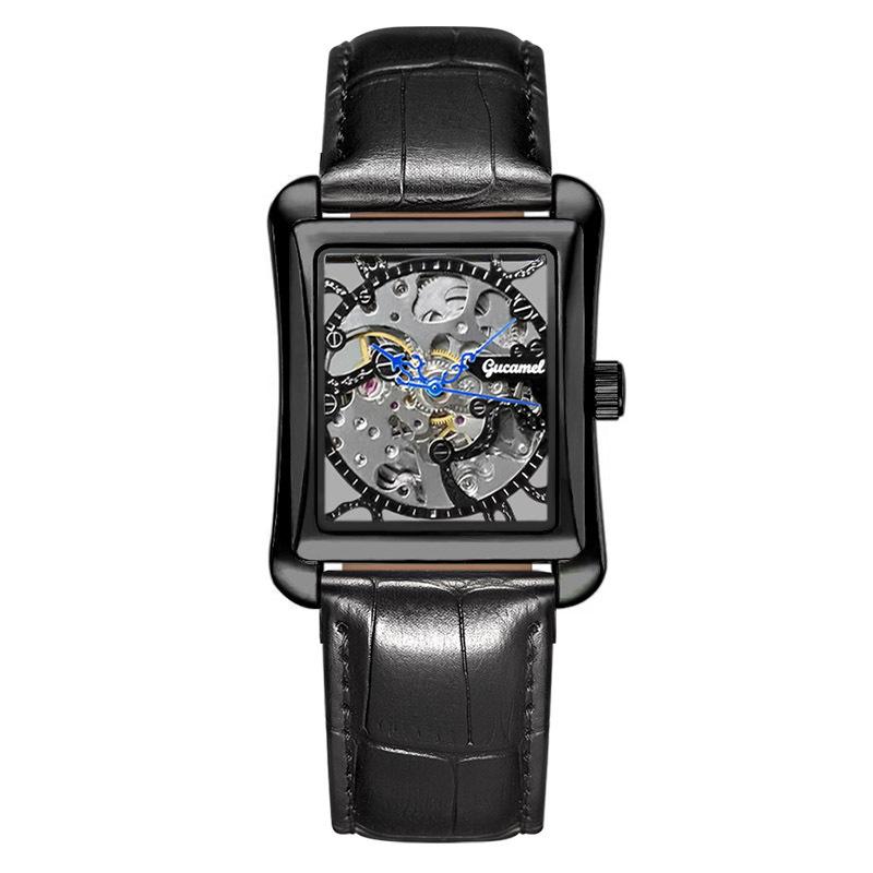 Новые Модные Квадратные Автоматические Механические Часы Лучшего Бренда Автоматические Часы Деловые Мужские Водонепроницаемые Светящиеся Часы