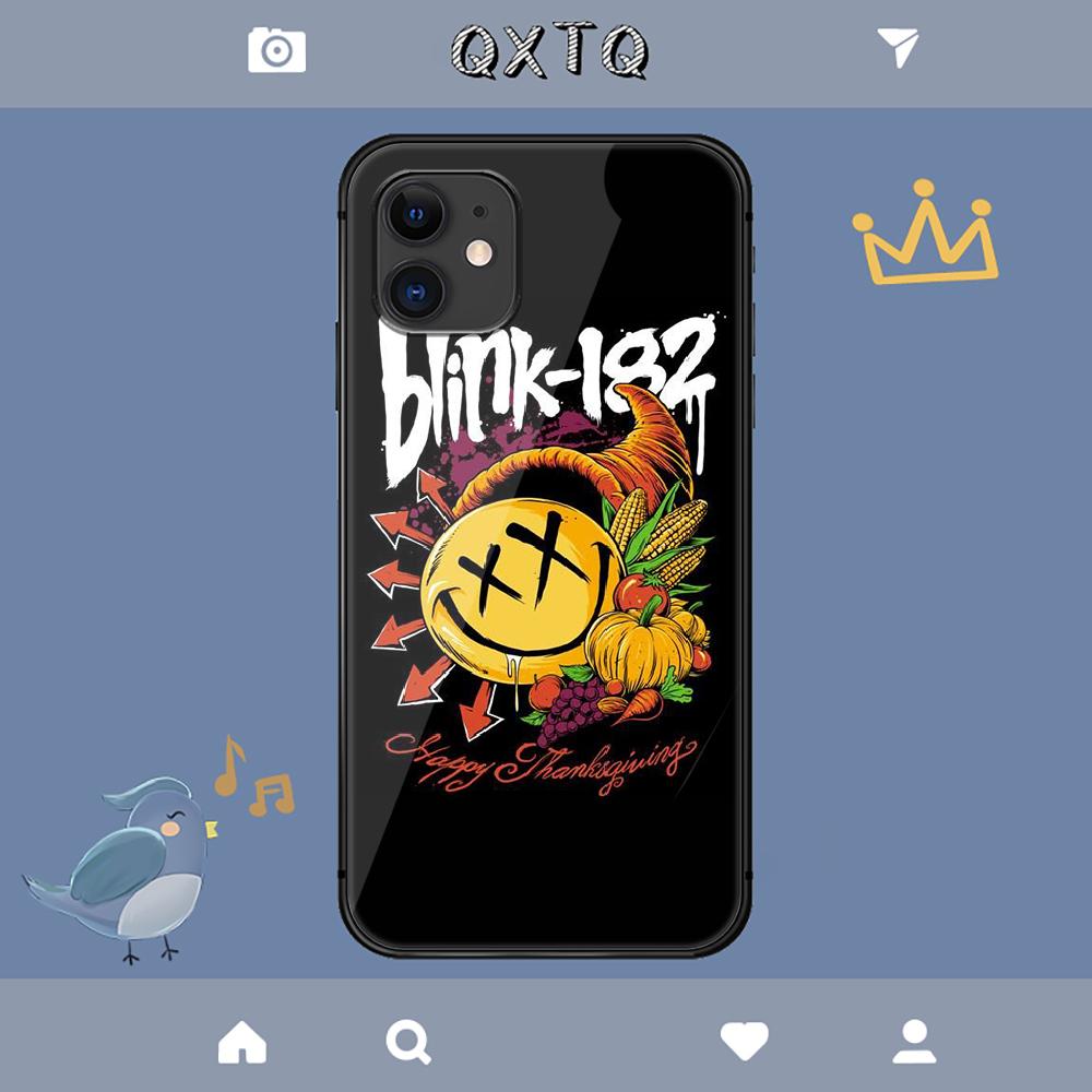 Чехол для iPhone Samsung Galaxy Redmi Note S 17 16 15 14 13 20 24 25 54 Pro Max Ultra Fe из закаленного стекла с изображением панк-рок группы Blink 182