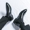Men’s Motorcycle Boots Retro Street Style Dress Chelsea Boots Tuxedo Wedding Men Fashion Ankle Boots