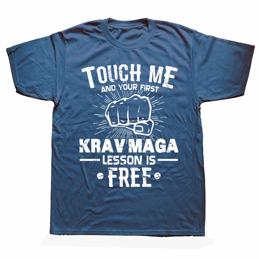 Krav Maga Martial Arts Fight Sport Funny Adult Graphic Cotton T-Shirts Cotton Loose Oversized Casual Streetwear Fashion T-Shirt