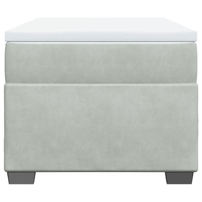Maison Exclusive - Sommier à lattes de lit et matelas Gris clair 90x200 cm Velours