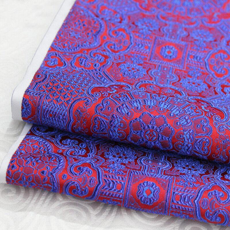 Атлас Шелк Брокат Жаккард Цветочная Ткань Винтажное Платье Костюм Ткань для Рукоделия Одежды Ципао Наволочки Ткань для Шитья DIY