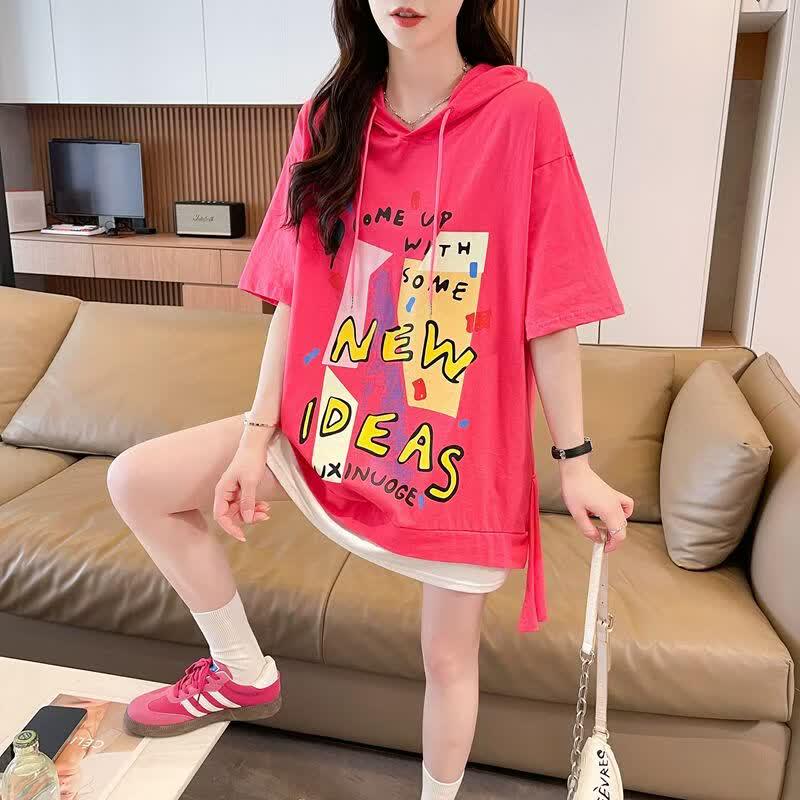 La Chapelle Short-Sleeve Hooded Sweatshirt