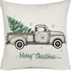 Подушка для гостиной Рождественское украшение Наволочка Скандинавский стиль Принт рождественской елки Подушка Праздничная атмосфера Бытовые принадлежности