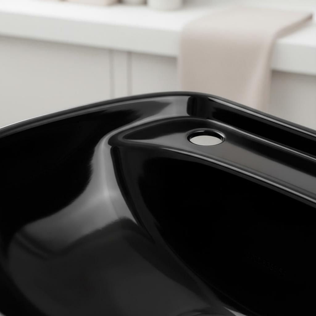 Ceramic Shampoo Bowl Modern Minimalist Design Salon Shampoo Sink Beauty Equipment Long-Lasting for Hairdressers