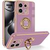 Case for Xiaomi 14T - Shockproof Silicone Protection with 360° Rotating Ring - Purple