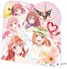 Seasonal Plants The Quintessential Quintuplets Acrylic Table Clock, Approx. H190 X W190mm, Made of Acrylic