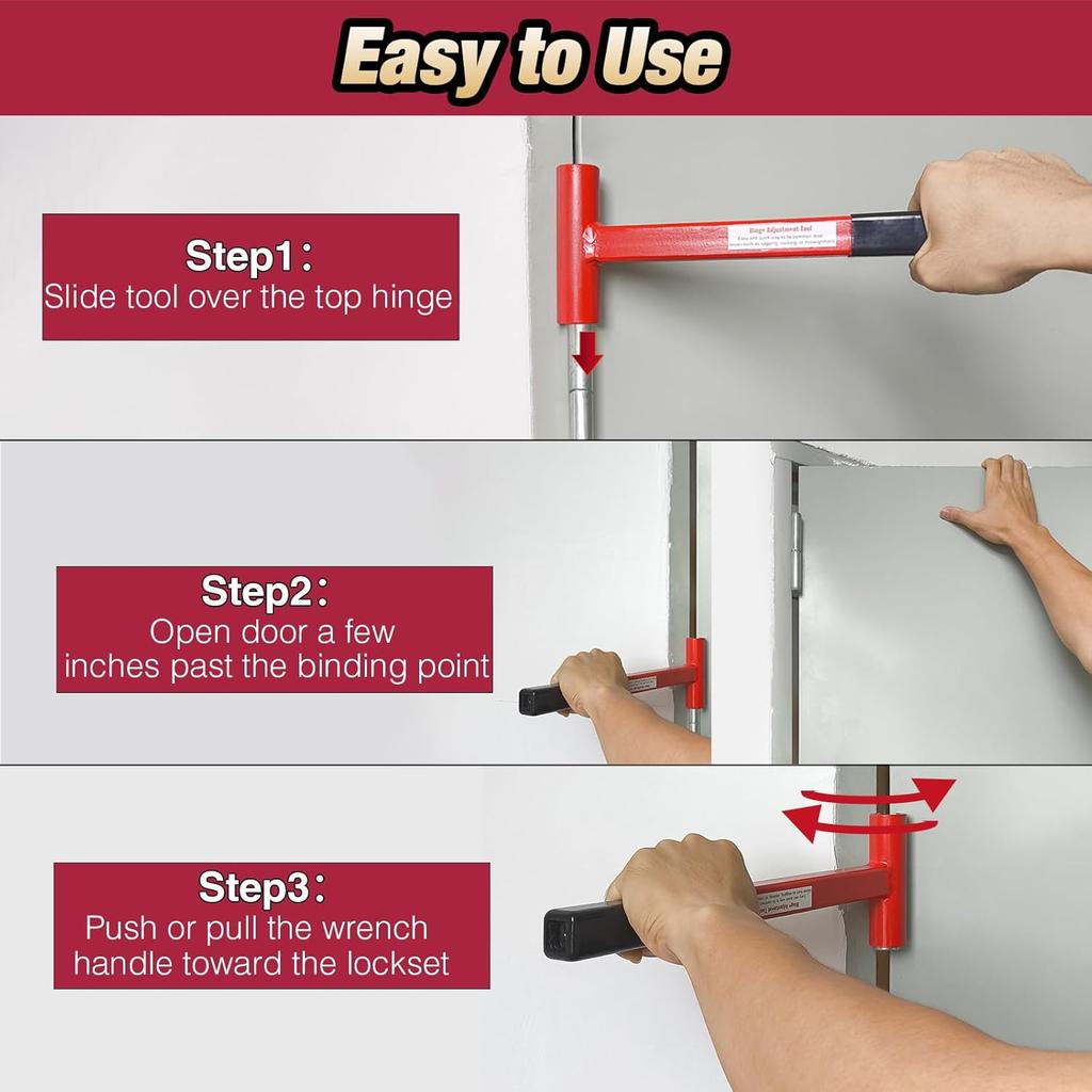 Professional Heavy Duty Hinge Repair Tool Efficient Hinge Adjustment Tool Hand Tool Hinge Wrench for Commercial Door Hinges Home