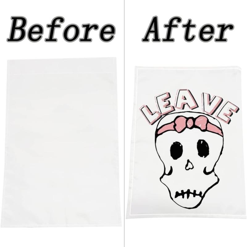 12x18Inch Double Sided White Sublimation Blank Polyester Flags DIY for Garden Yard Blank Banners Sublimation Blank