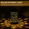 6Pcs Solar Pathway Lights Outdoor Waterproof Garden Decor Hollow Moon Star Lighting LED