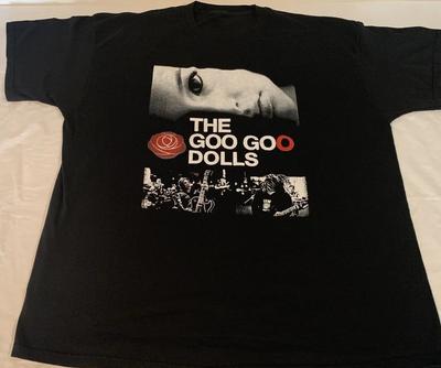 Хлопковая черная футболка с расширенным туром группы Goo Goo Dolls KN526 Унисекс футболка