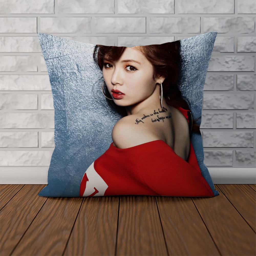 Singer Kim Hyun A Pillow Case For Car Sofa Decorative Home Doublesided Print Plush Square Throw Pillow Cushion Cover