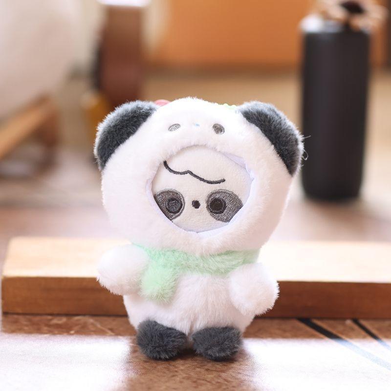 Dog Cat Cute Rabbit Panda With Scarf Plush Toy Pendant Keychain For Bag Decor