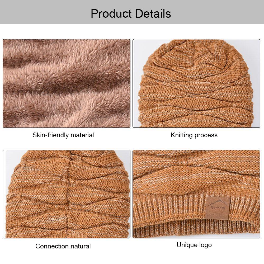 Keep Warm Women Men Wool Winter Hats Scarf Set Hedging Caps Millinery Beanies Caps