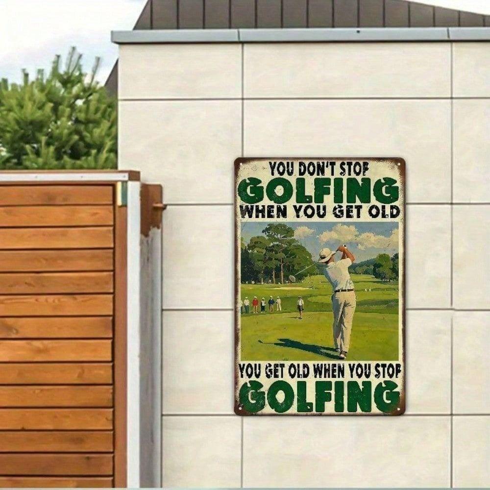 Vintage Golf Metal Poster, Wall Decor for Bar, Golfer Gift