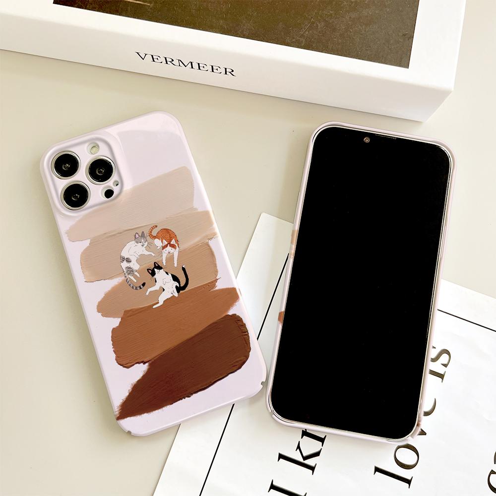 Универсальный чехол для телефона с пленкой и мультяшным модным дизайном, твердый чехол с полным покрытием, защитный чехол для камеры для iPhone, Samsung, Xiaomi, Poco, Redmi, Huawei, Honor