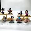 Анимация One Piece 8шт Фигурки Миниатюрные Фигурки Игрушки Очаровательные Луффи Ока Ситибукай Эйс Боа Хэнкок Джинбе Коллекционные Игрушки Полный Комплект