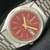 Б/у оригинальные винтажные часы SEIKO 5 AUTOMATIC 7S26A JAPAN MENS C КРАСНЫМ ЦИФЕРБЛАТОМ a435047-2 R122-a435047